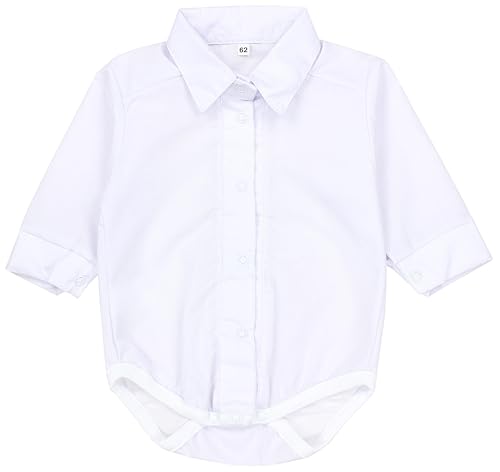 Tuptam Jungen Baby Hemd-Body Langarm Mit Kragen, Farbe: Weiß, Größe: 86