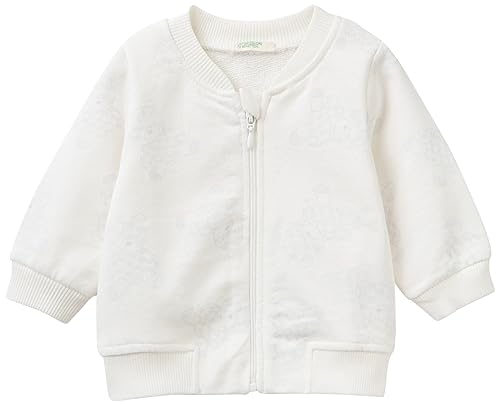 United Colors Of Benetton Baby-Jungen Jacke M/L 365Sa500A Trainingsshirt, Bianco Panna 62L, 68 Cm