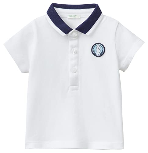 United Colors Of Benetton Baby-Jungen Maglia M 3Mgja3002 Polo Shirt, Bianco Ottico 101, 62