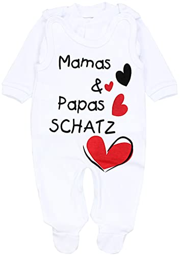 Tuptam Unisex Baby Strampler Set Spruch Mamas &Amp; Papas Schatz, Farbe: Weiß - Mamas Papas Schatz, Größe: 56