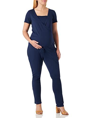 Noppies Damen Jumpsuit Driel Nursing Short Sleeve Overalls, Peacoat - P590, 36 Eu