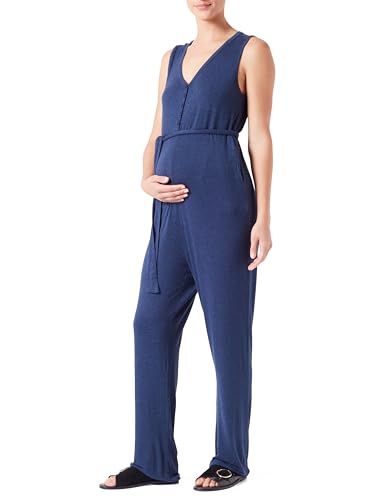 Esprit Maternity Damen Jumpsuit Nursing Sleeveless Over The Belly Overalls, Dark Navy-402, Medium