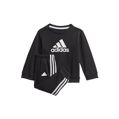 Adidas Unisex Baby Bos Jog Ft Trainingsanzug, Top:black/White Bottom:black/White, 9 Monate Eu