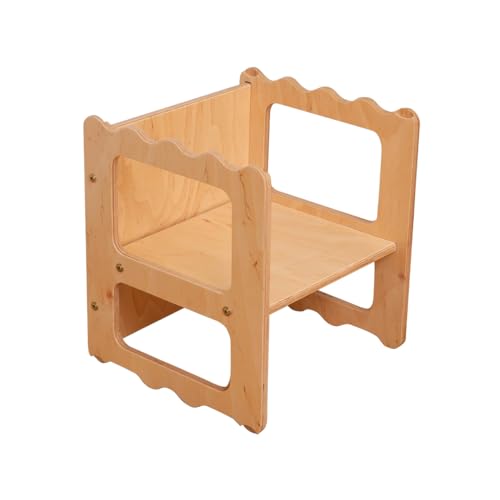 Latrans Wendehocker Sitzhocker Für Kinder I Stuhl Mit 3 Sitzhöhen - Multifunktionaler Kinderhocker Kinderstühle Aus Holz Hocker Baby (1)