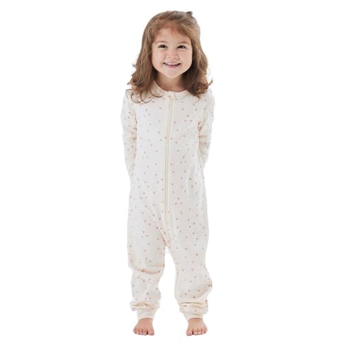 Name It Baby - Mädchen Nbfnightsuit Zip Buttercream Hearts Noos, Buttercream, 98