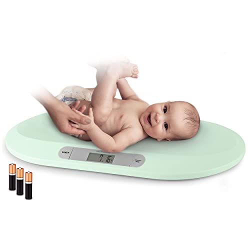 Berdsen Babywaage Gewicht, Präzise, Bis Zu 20 Kg, Messwertspeicher, Stabil, Sicher, Inklusive Batterien, Kg/Lb/Oz, Farbe Mint