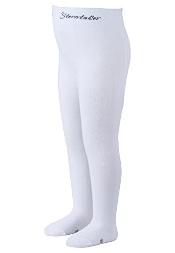Sterntaler Baby - Mädchen Uni Strumpfhose, Weiß, 74 Eu
