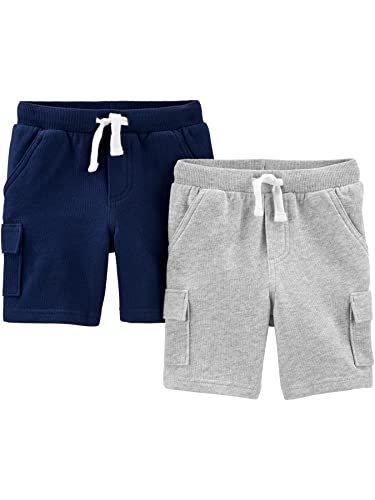 Simple Joys By Carter'S Jungen Knit Cargo, Pack Of 2 Shorts, Marineblau/Grau, 12 Monate (2Er Pack)