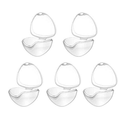 Dummy Case 5Pcs Transparent Pacifier Case Pacifier Holder Box Bpa-Free Nipple Shield Case For Travel And Home