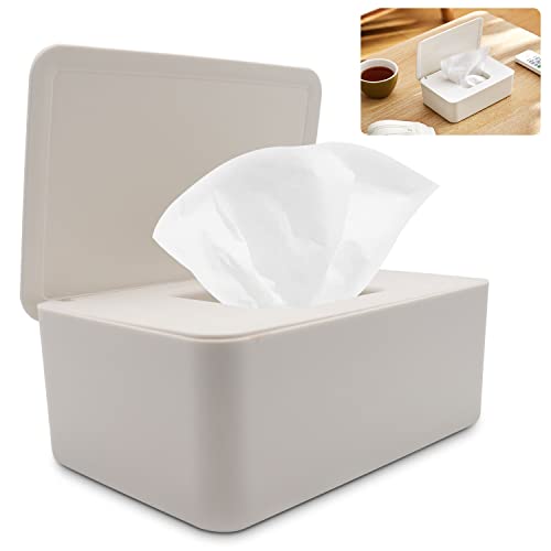 Aohcae Feuchttücher Box, Box Feuchtes Toilettenpapier Feuchttücher Box Baby, Tücherbox Aufbewahrungsbox Für Feuchttücher (Weiß)