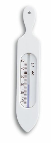 Tfa Dostmann Badethermometer Analog, 14.3018.02, Wassertemperatur Messen, Whirlpool/Pool, Natürliche Messflüssigkeit, Weiß