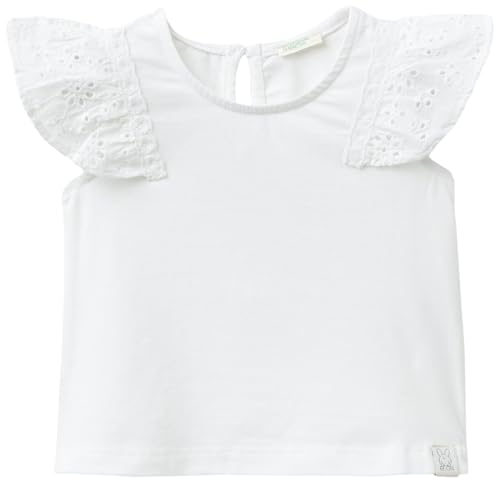 United Colors Of Benetton Baby-Mädchen 3Fyka104P T-Shirt, Weiß, 62 Cm