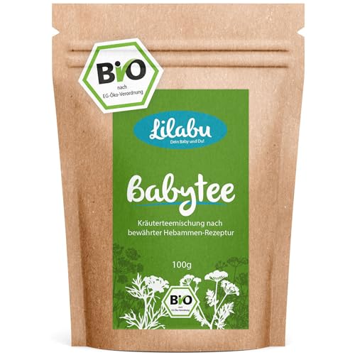 Lilabu Babytee 100G Bio - Bio Bäuchleintee - 100% Bio Zutaten Ohne Zusätze - Reines Naturprodukt Nach Altem Hebammenrezept - Empfohlen Von Mibaby.de - Biotiva