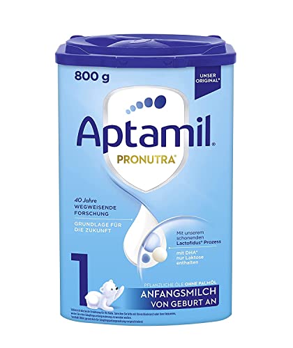 Aptamil Pronutra 1 – Anfangsmilch Von Geburt An, Mit Dha, Nur Laktose, Ohne Palmöl, Babynahrung, Milchpulver, 1X 800 G