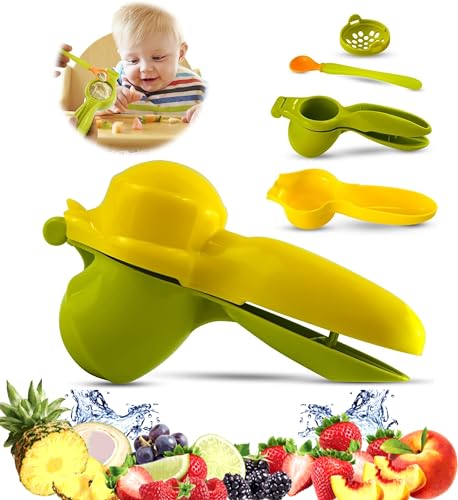 Hovuk® Squeeze And Serve Baby Food Presse Mit Griff, Bpa-Frei, Pp-Frei, Ungiftig