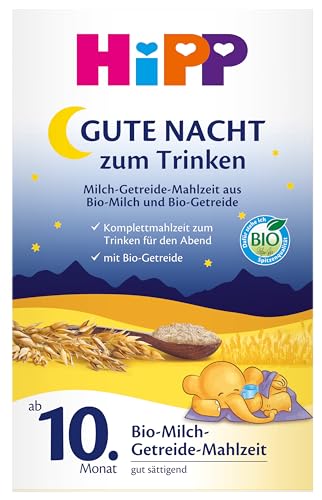 Hipp Bio Milchnahrung Gute-Nacht! Milch-Getreide-Mahlzeit Bio, 4Er Pack (4 X 500G)