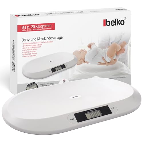 Belko® Babywaage Flach Digital Bis 20Kg Baby Waage Stillwaage Tierwaage Kinderwaage Säuglingswaage