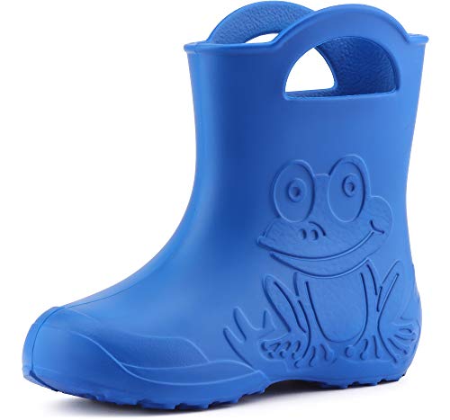 Ladeheid Eva Federleichte Kinder Gummistiefel Für Jungen Und Mädchen Regenschuhe Bequeme Und Wasserdichte Regenstiefel Kinder La-Ca-01