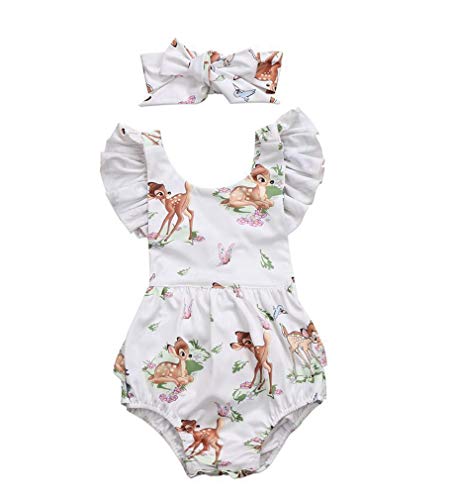 Samgu Baby Spielanzug Kleinkinder Sommer Schmetterling Stirnband Ärmellose Outfit Sets Für 0-18 Monate