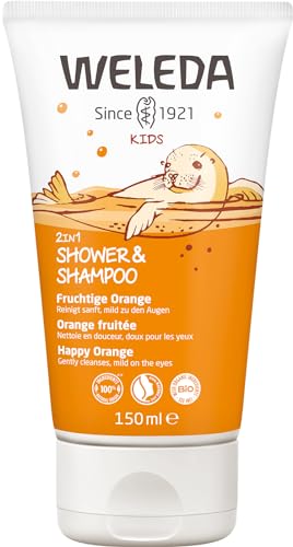 Weleda Bio Kids 2In1 Shower &Amp; Shampoo Fruchtige Orange, Naturkosmetik Duschgel Und Bodylotion Zur Schonenden Reinigung Von Haut Und Haar, Geeignet Für Kinder Ab Drei Jahren (1 X 150 Ml)