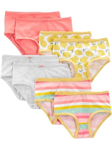 Simple Joys By Carter'S Mädchen 8-Pack Underwear Unterwäsche, Grau/Rosa/Früchte/Streifen, 8 Jahre (8Er Pack)
