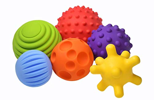 Fancy Baby Sensorik Balls - Babyspielzeug Ab 0 3 6 8 Monate, Greifball Für Babys, Multi Texturierte Motorikspielzeug, Massagebälle, Mehrere Größen Spielzeug, Baby Ball (Taktiliki)