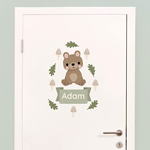 Klebekerlchen - Tür-Sticker Für Dein Kinderzimmer - Waldtiere Bär