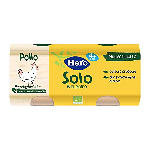 Hero Baby Solo Huhn Omogenisiert 100% Bio, 2Er Pack (2 X 80 G)