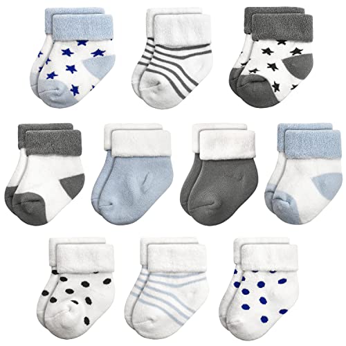 Gentaby Unisex Baby Socken Baumwolle Terry Warme 10 Paar Baby Jungen Neugeborene Socken Baby Mädchen 0-6 Monate Kleinkind Socken Dicke Winter Socken