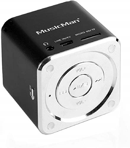 Technaxx Mini Musicman 3 W Tragbarer Lautsprecher, 1-Wege, 3 W, 150-18000 Hz, 4 Ohm, 10% Verkabelt, Schwarz, 3527, 1 Stück