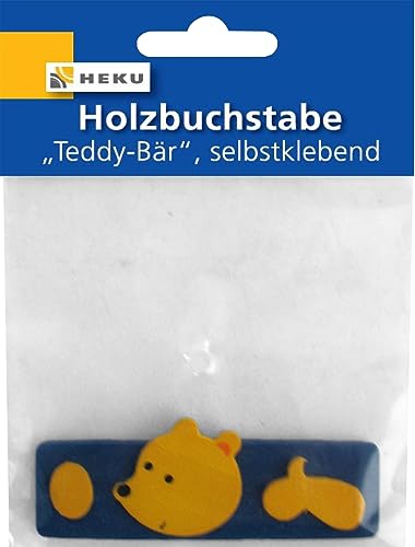 Heku Türschild Holzbuchstabe Teddy-Bär Türdekoration 80Mm, Buchstabe:a