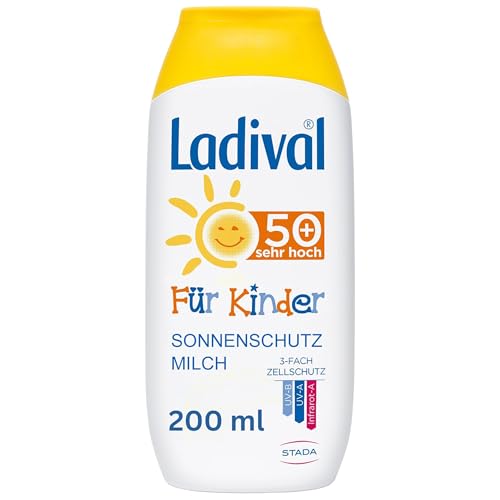 Ladival Kinder Sonnenmilch Lsf 50+ – Parfümfreie Sonnenschutzlotion Für Kinder – Ohne Farb- Und Konservierungsstoffe – Wasserfest – 1 X 200 Ml