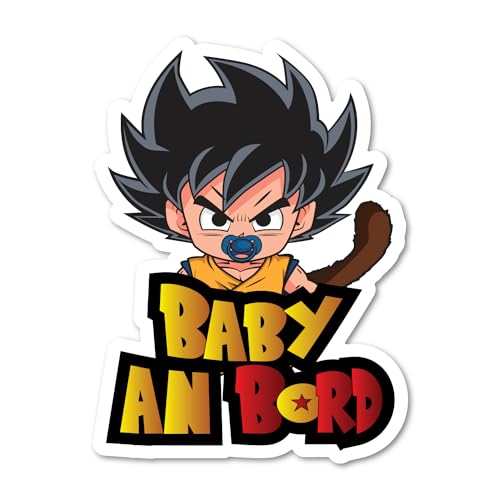 Baby On Board Aufkleber Auto Manga &Amp; Anime Dbz 13X18Cm Leicht Zu Klebender Vinyl-Aufkleber Für Baby An Bord, Baby On Board Autoaufkleber (Farbe)
