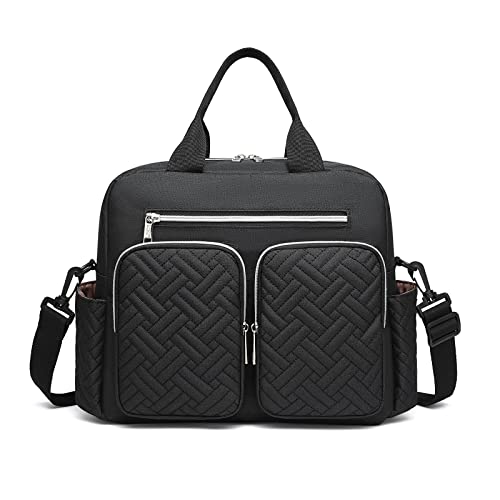 Kono Baby-Wickeltasche, Stilvoll, Für Mama Und Papa, Wandelbare Reisetasche Mit Isolierten Taschen(Schwarz)