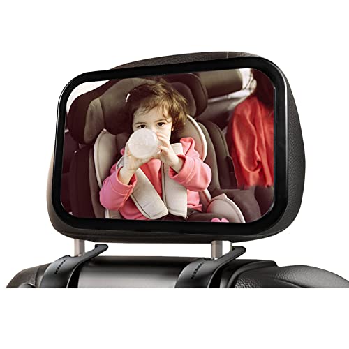 Babyautospiegel, Baby Autospiegel,Rücksitzspiegel Für Babys,Spiegel Auto 360° Schwenkbar, Rücksitz Verstellbare Elastische Riemen,Rückspiegel Für Kindersitz Und Babyschale