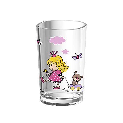 Emsa Kinder-Trinkglas Kids, 0,2 Liter, Motiv: Princess, Bunt, 516274