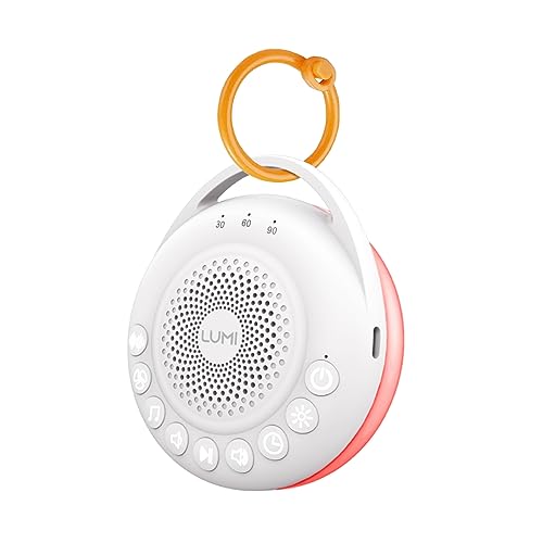 Lumi White Noise Machine Baby | Tragbare Baby Einschlafhilfe | 26 Klänge | 3 Nachtlichtstufen &Amp; Einschlaf-Timer | 20H Batterielaufzeit | Wiederaufladbar (Usb) | Weißes Rauschen Baby