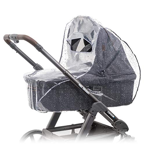 Zamboo Universal Komfort Regenschutz Für Kinderwagen/Babywannen - Gute Luftzirkulation, Sichtfenster Mit Vordach, Schadstofffrei
