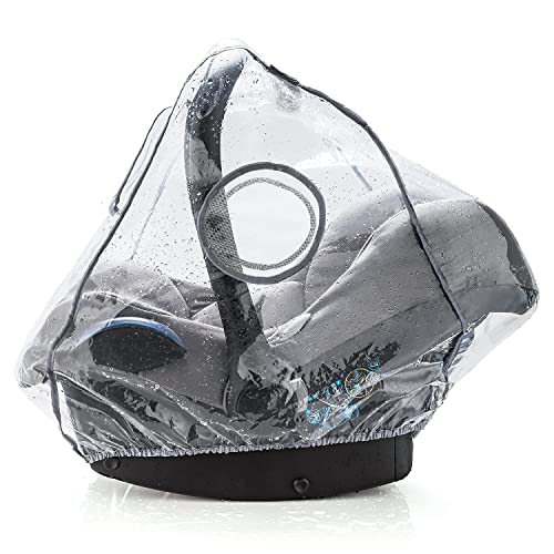 Universal Komfort Regenschutz Für Babyschale (Z.b. Maxi-Cosi/Cybex/Römer) - Gute Luftzirkulation, Verschließbares Kontakt-Fenster, Eingriffsöffnung Für Tragegriff, Pvc-Frei