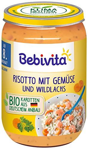 Bebivita Menüs Ab 8. Monat Risotto Mit Gemüse Und Wildlachs, 6Er Pack (6 X 220 G)