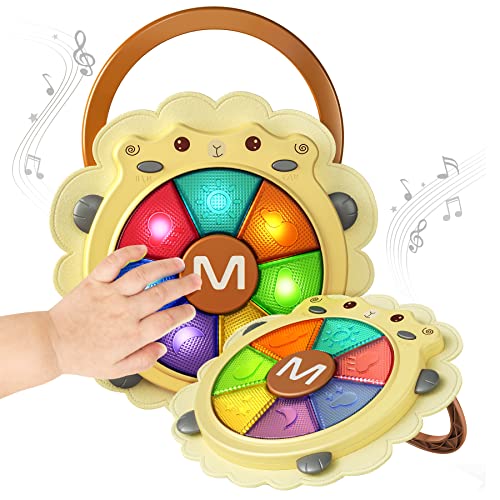 Tumama Musikalisches Baby Musikalische Trommel Spielzeug Set, Ton Und Licht, Musikinstrumente Spiel, Spielzeug Für Sensorische Aktivitäten Lernspielzeug Für Jungen Mädchen Kleinkind
