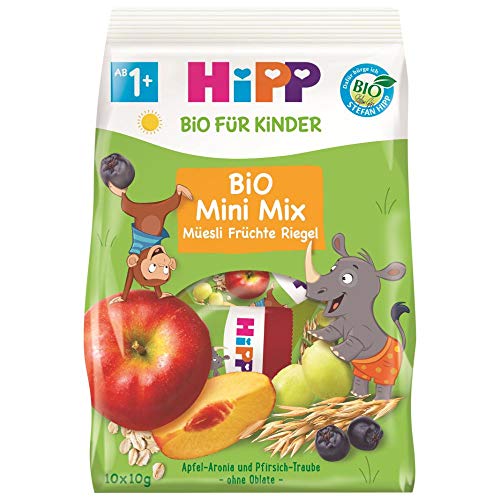 Hipp Bio-Riegel Mini-Mix-Pack Früchte-Müesli-Häppchen, 7Er Pack (7 X 100 G)