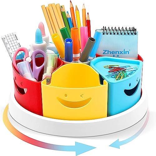 Mecids Art Supply Storage And Organizer - 360° Rotating Pen Holder And Pencil/Marker Organizer For Desk, Office, Classroom (Mehrfarbig)