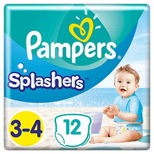 Pampers Splashers Einweg-Windeln, Größe 3-4 (6-11 Kg) Für Optimalen Schutz Im Wasser, 12 Windeln