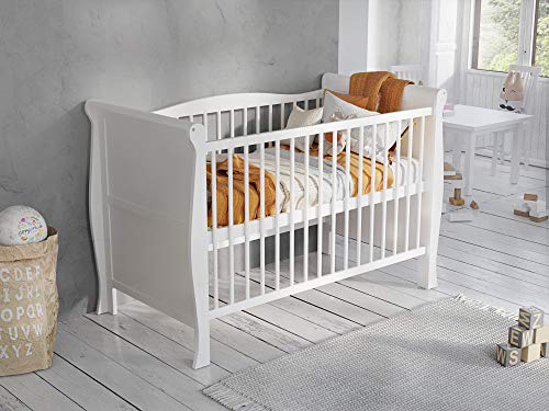 Love For Sleep Weiß Babybett Gitterbett Aus Holz 120 X 60 Cm Umwandelbar In Ein Schlafsofa Und Ein Kleinkindbett