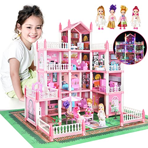 Puppenhaus Traumhaus Für Mädchen,Spielzeuge Ab 6 Jahren Mädchen,Spielhaus Geschenk Lernspielzeug Für Jungen Mädchen…