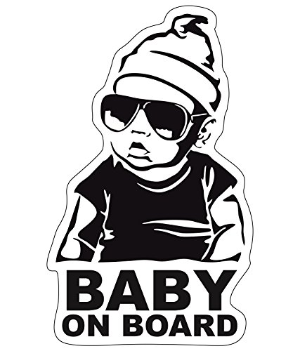 Baby On Board Aufkleber 12X7Cm Auto Sticker -Finest Folia Autoaufkleber Uv- Wetterfest Wasserfest Hangover R042 (Junge, Baby On Board)