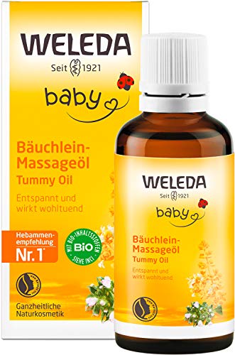 Weleda Bio Baby Calendula Bäuchlein Massageöl - Veganes Naturkosmetik Babyöl / Körperöl Hilft Babys &Amp; Kindern Bei Blähungen. Natürliche Ätherische Öle Fördert Die Verdauung &Amp; Entspannen (1X 50Ml)